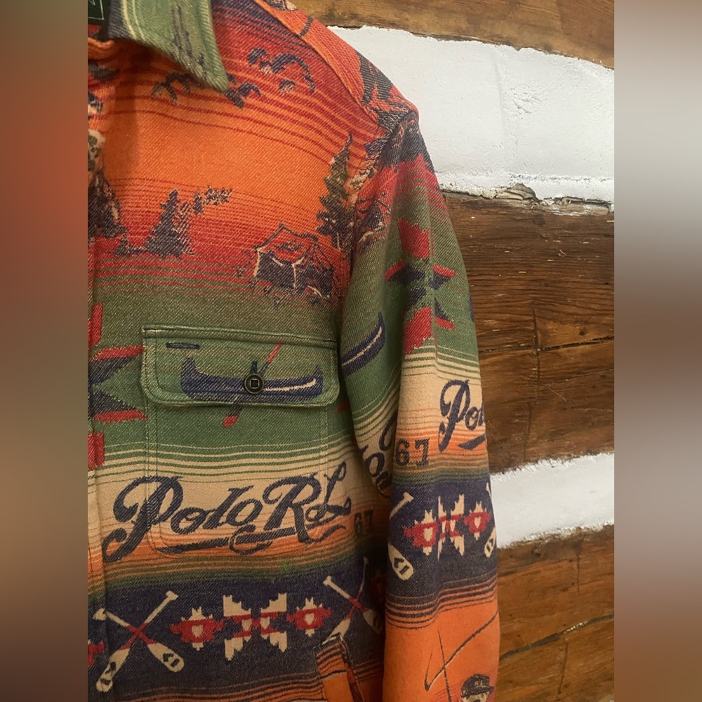 POLO RALPH LAUREN Custom Fit Polo Bear Flannel Workshirt size medium - Picture 7 of 12